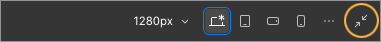 Canvas bar showing the Pan & zoom icon highlighted in the top-right corner
